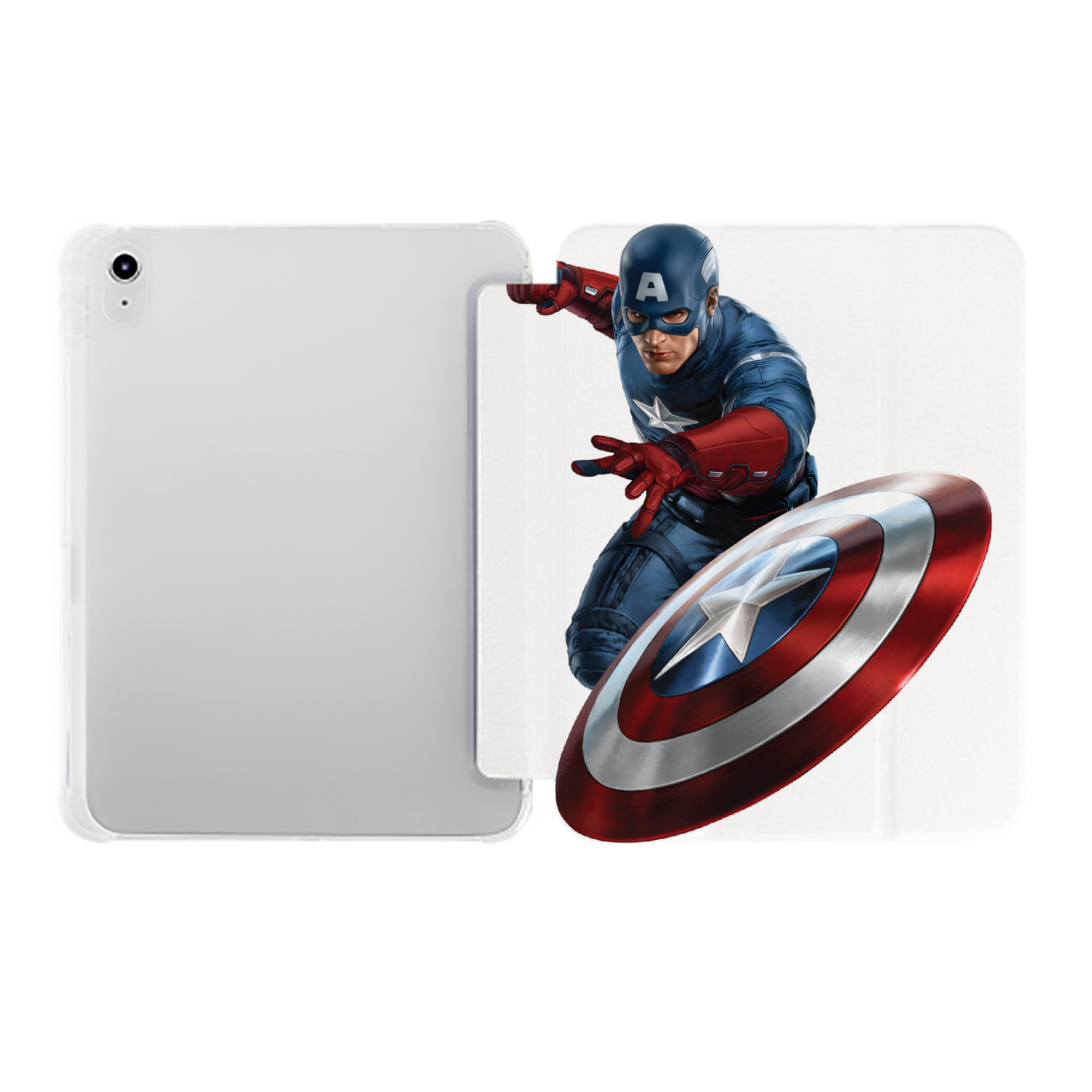 （画像用） アベンジャーズ The Avengers IPad ケース ペン収納付き 三つ折りスタンド PUレザー×シリコン 対応機種9.5/10.5/10.9インチ